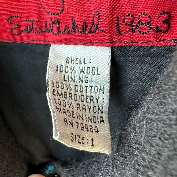 Chico's‎ Anniversary Collection Floral Jacket Womens Sz 1 Black Wool Beaded - Picture 8 of 8